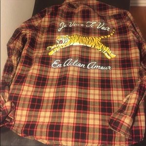 VINTAGE LION FIRE FLANNEL